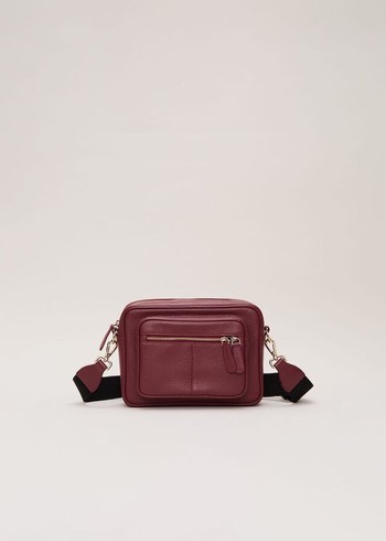 Phase Eight Burgundy Leather Bags Burgundy Canada | AYUJGZ-247